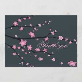 Tarjetas de agradecimiento de boda de flor de cere