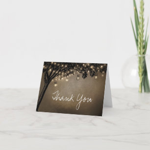 Tarjetas de agradecimiento de boda de frasco de Ma