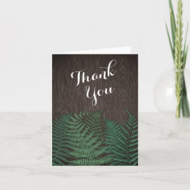 Tarjetas de agradecimiento de boda de helechos bot