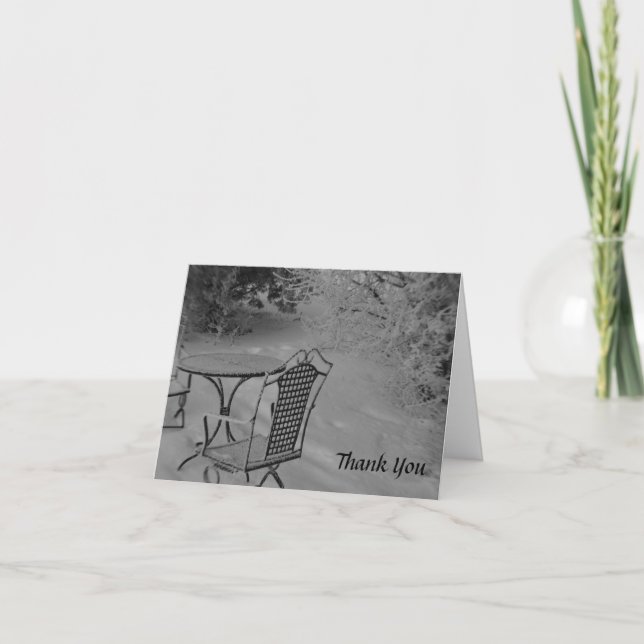 Tarjetas de agradecimiento de boda de invierno en  (Anverso)