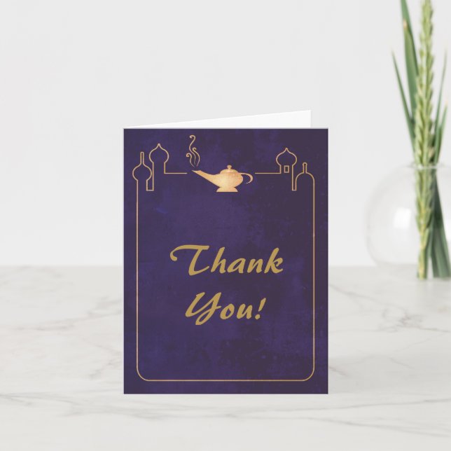 Tarjetas de agradecimiento de boda de la lámpara m (Anverso)