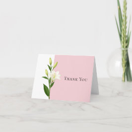 Tarjetas de agradecimiento de boda de lirio blanco