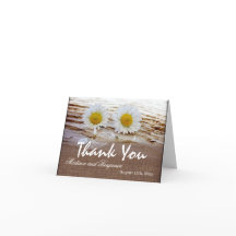 Tarjetas de agradecimiento de boda de margaritas r