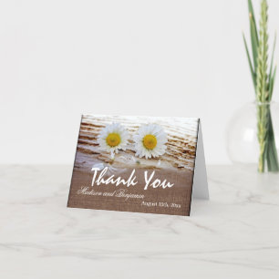 Tarjetas de agradecimiento de boda de margaritas r