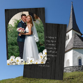 Tarjetas de agradecimiento de boda de orquídeas de