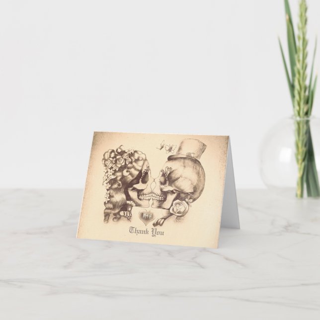 Tarjetas de agradecimiento de boda de pareja de cr (Anverso)