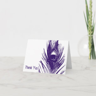 Tarjetas de agradecimiento de boda de Pavo Real Pú