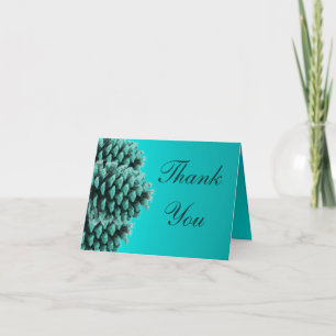 Tarjetas de agradecimiento de boda de piña de pino