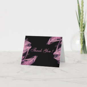 Tarjetas de agradecimiento de boda de rosa abstrac