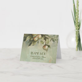 Tarjetas de agradecimiento de boda del manzano