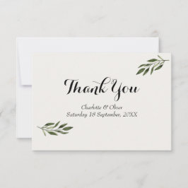 Tarjetas de agradecimiento de boda elegantes de bo
