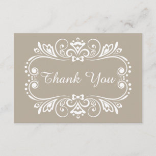 Tarjetas de agradecimiento de boda elegantes en co