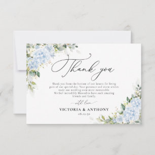 Tarjetas de agradecimiento de boda florales de Hor
