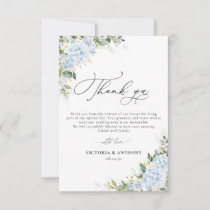 Tarjetas de agradecimiento de boda florales de Hor