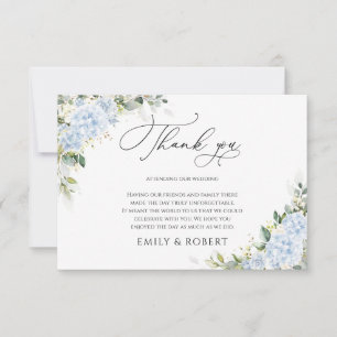 Tarjetas de agradecimiento de boda florales de Hor