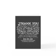 tarjetas de agradecimiento de boda florales de piz