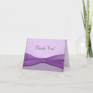 Tarjetas de agradecimiento de boda florales púrpur