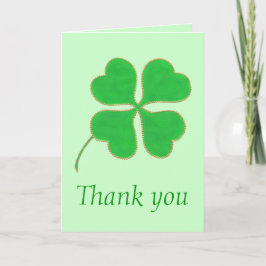 Tarjetas de agradecimiento de boda Green Shamrock 