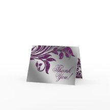 Tarjetas de agradecimiento de boda hoja destello p