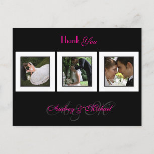 Tarjetas de agradecimiento de boda inserte sus fot