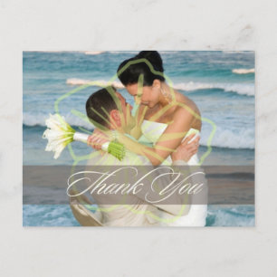 Tarjetas de agradecimiento de boda inserte sus fot