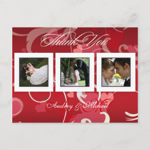 Tarjetas de agradecimiento de boda inserte sus fot