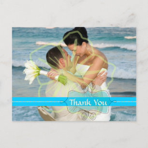Tarjetas de agradecimiento de boda inserte sus fot