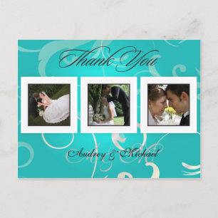 Tarjetas de agradecimiento de boda inserte sus fot