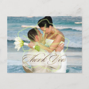 Tarjetas de agradecimiento de boda inserte sus fot
