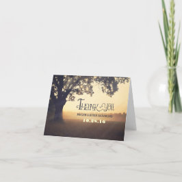 Tarjetas de agradecimiento de boda luces de árbol