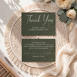 Tarjetas de agradecimiento de boda minimalistas de