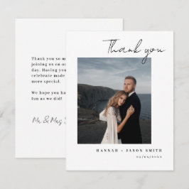 Tarjetas de agradecimiento de boda modernas elegan