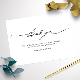 Tarjetas de agradecimiento de boda modernas y eleg