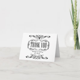 tarjetas de agradecimiento de boda negras y blanca