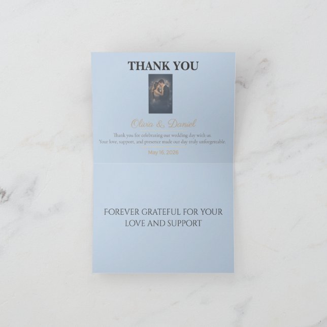 Tarjetas de agradecimiento de boda | Notas de grat (Interior)