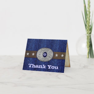 Tarjetas de agradecimiento de boda occidentales