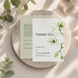 Tarjetas de agradecimiento de boda "Orquídea"