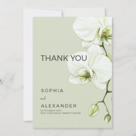 Tarjetas de agradecimiento de boda "Orquídea"