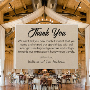 Tarjetas de agradecimiento de boda para invitados