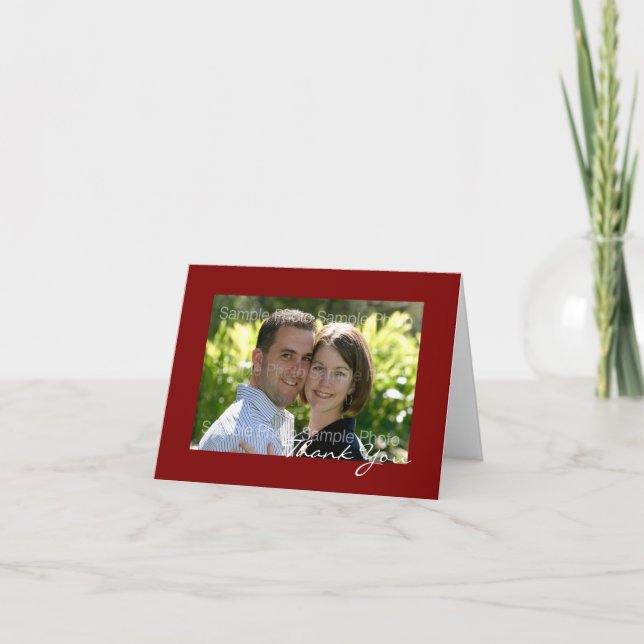Tarjetas de agradecimiento de boda personalizadas  (Anverso)