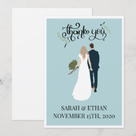 Tarjetas de agradecimiento de boda personalizadas 
