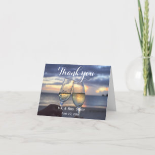 Tarjetas de agradecimiento de boda personalizadas