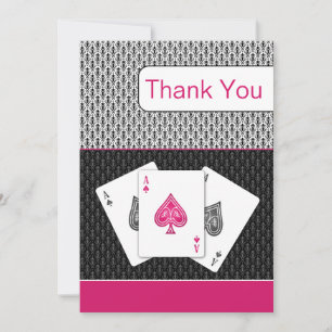 tarjetas de agradecimiento de boda pink 3 aces veg