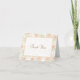 Tarjetas de agradecimiento de boda Rosa Melocotón