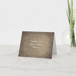 Tarjetas de agradecimiento de boda rústicas de mad