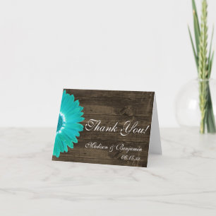 Tarjetas de agradecimiento de boda rústicas de mar