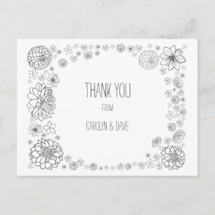 Tarjetas de agradecimiento de boda rústicas y econ