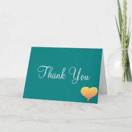 Tarjetas de agradecimiento de boda verde azulado c