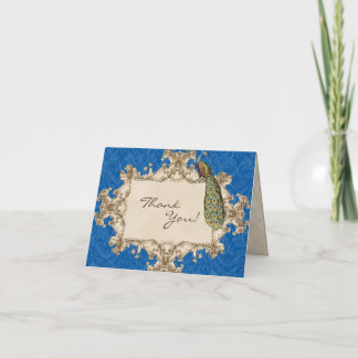 Tarjetas de agradecimiento de boda vintage con pav
