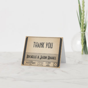Tarjetas de agradecimiento de boda vintage IV -- é